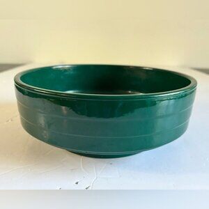 Vintage Made in Germany Green Glazed Ceramic Bowl – Ribbed Terracotta